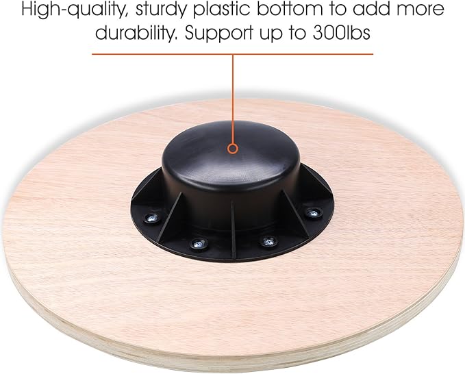 Yes4All Versatile Wooden Wobble Balance Board, Balance Trainer for Mobility Training, Standing Desk, Core Training, Exercise Balance Stability Trainer