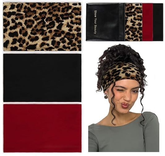 Huachi Wide Headbands for Women Non Slip Thick Womens Headbands Boho Elastic Hair Bands for Women's Hair Stretchy Sweat Headband for Workout Running Working