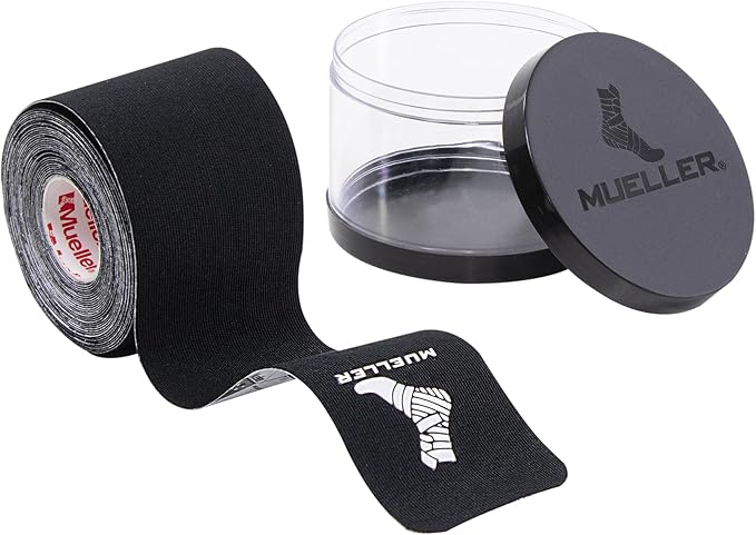 MUELLER Sports Medicine Typhoon Kinesiology Therapeutic Tape, Quality Athletic Tape, Latex Free, 20 Pre-Cut I-Strips, 2" x 9.75" Each Strip