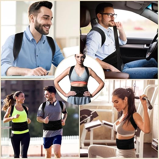 Posture Corrector for Men and Women,Adjustable Back Brace for Upper and Lower Back Pain Relief - Improve and Neck,Shoulder,Back Relieve L(33"-37")