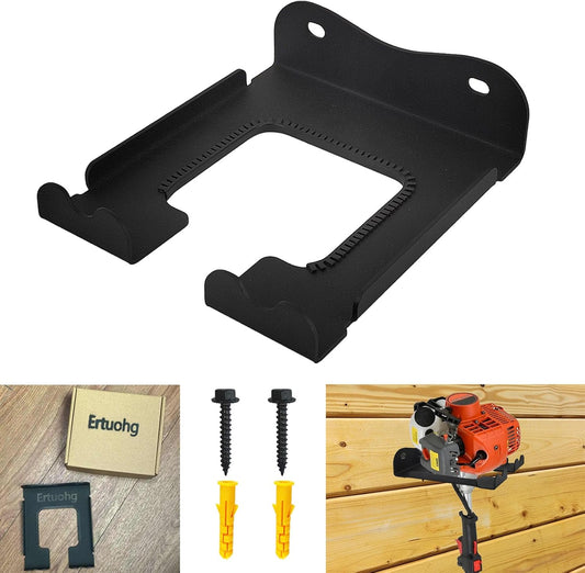 Garage Organizer Trimmer Rack, Heavy Duty Steel Weeder Eater Hanger, Wall Mounted Garden Tool Storage Rack, Black, 5.9 x 4.9 x 1.5 inches