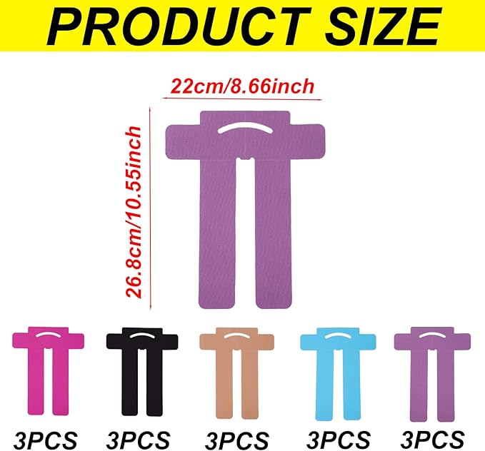 15pcs Precut Kinesiology Tape for Knees, Waterproof Breathable Elastic Athletic Muscle Tape Strips Cotton Knee Support Stickers for Sports & Long-Lasting Stability (Assorted Colors)