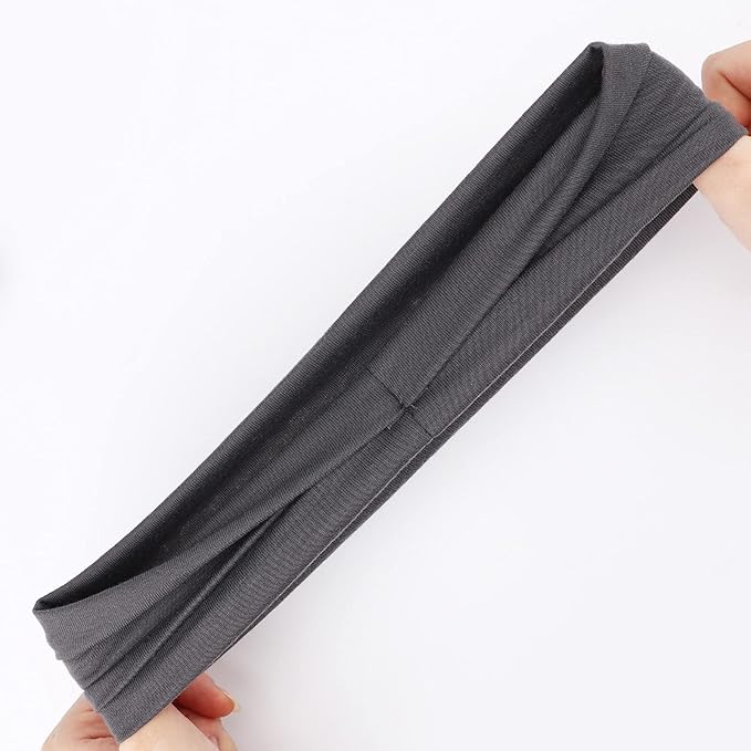 DRESHOW Yoga Sports Headbands for Women Elastic Non-Slip Headbands Workout Running Hair Bands 6 Pack