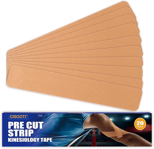 Kinesiology Tape Precut Strips, Athletic Tape 2 inch Wide, Waterproof Kinesiology Tape, Body Tape Kinesiology, Shoulder Tape, Kinetic Tape, Sports Tape Athletic Kinesiology Tape D20 Count