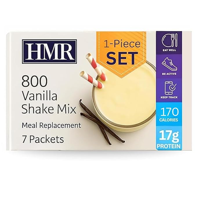 HMR 800 Shake Meal Replacement Mix | Vanilla Shake Powder to Support Healthy Weight Loss | 17g of Protein | Easy to Make | Low Calorie Food | Triple Pack, 7 Servings