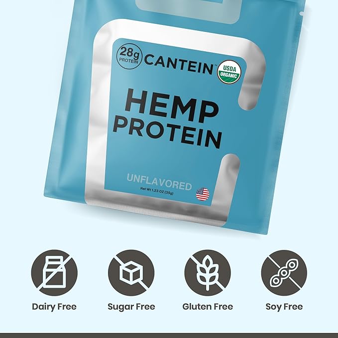 Organic Hemp Protein, Vegan Protein Powder, Plant Based Protein Powder, Non Dairy Protein, Lactose Free Natural Protein, Gluten Free- 1 Servings, Unflavored Sample