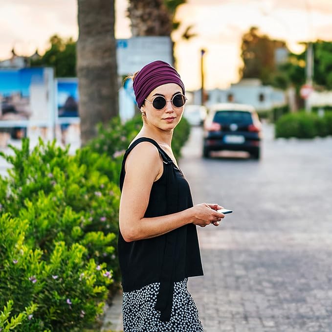 DRESHOW 4 Pack Turban Headbands for Women Wide Vintage Head Wraps Knotted Cute Hair Band Accessories