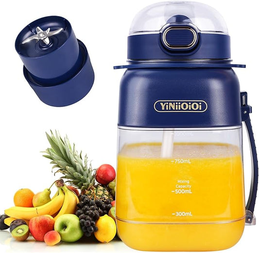Portable Blender, Personal Size Blender with 10 Ultra Sharp Blades, USB Rechargeable Type-C, suitable for travel, picnic, office, and gym.