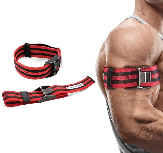 Bands Blood Flow Restriction Bands for Arms Legs & Glutes Extra Wide 2" Straps for Occlusion Training Quick-Release Elastic Strap Ideal for Muscle Growth Without Heavy Weights