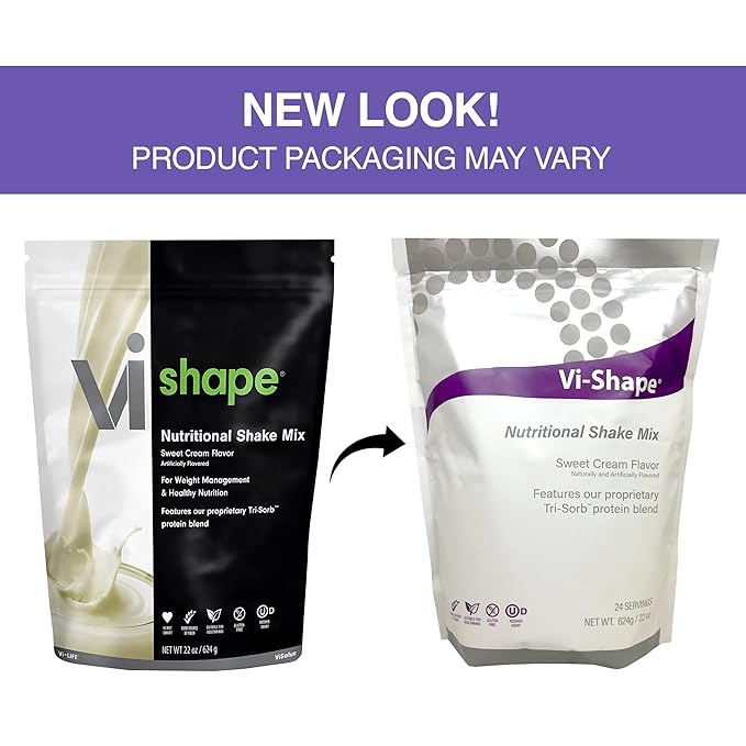 Vi Shape Original Nutritional Shake Mix Sweet Cream Flavor | 22oz (3 Bags, 72 Servings)