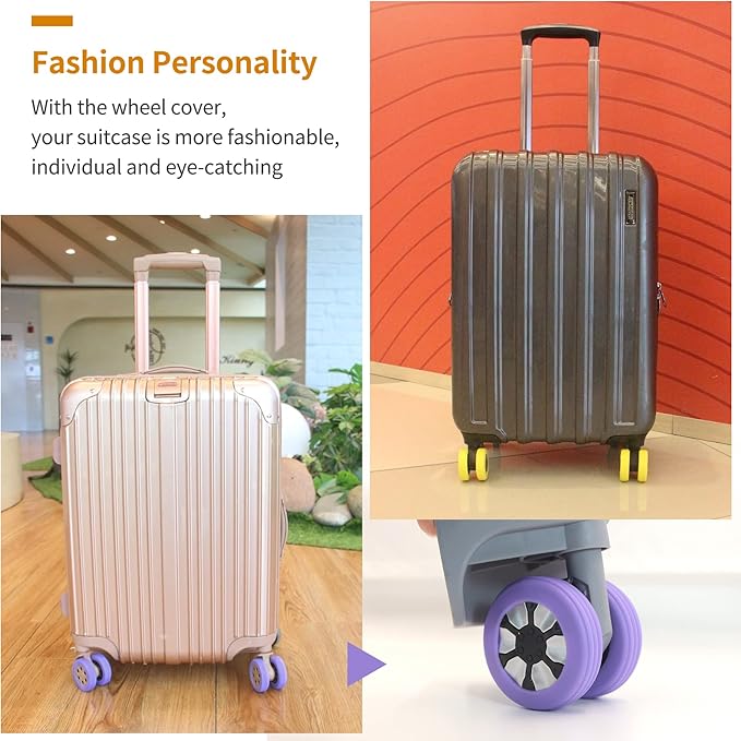 9Pack Luggage Suitcase Wheels Cover Carry on Luggage Wheels Cover for most 8-spinner Wheels Luggage Sets