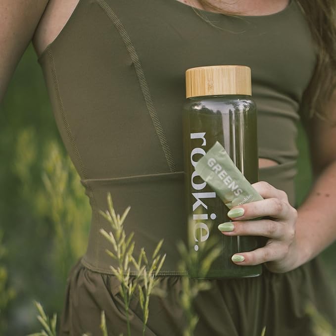 Rookie Wellness Greens + Superfoods - Greens Superfoods Powder Drink Made with Whole Food Sourced Ingredients Contains Vitamins, Probiotics, Antioxidants, and Baobab Fiber (30 Servings, Peach Mango)