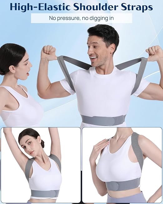 OFIR Revolutionary Upper Back Brace Posture Corrector for Women & Men, Effective Back Straightener Posture Corrector for Men, Adjustable Upper Support Shoulder Neck and Spine for Scoliosis, Hunchback