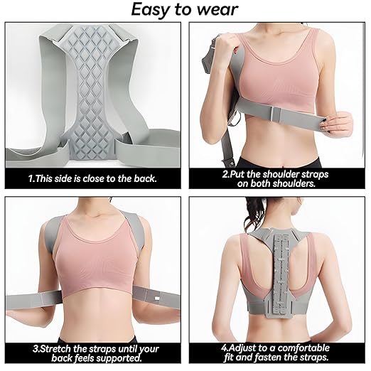 Yeelan Posture Corrector for Women and Men, Back Straightener Posture Corrector, Adjustable Back Brace, Back Support Brace for preventing hunchbacks, Back Pain, and Sore Shoulders