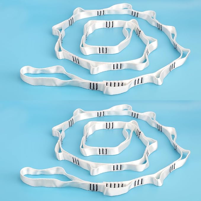 10PCS Nylon Daisy Chain Straps 23 KN for Aerial Yoga Hammock Swing Adjustable Aerial Silk Extender Hanging Rope for Aerial Yoga Belts 3.6FT 5.9FT Long