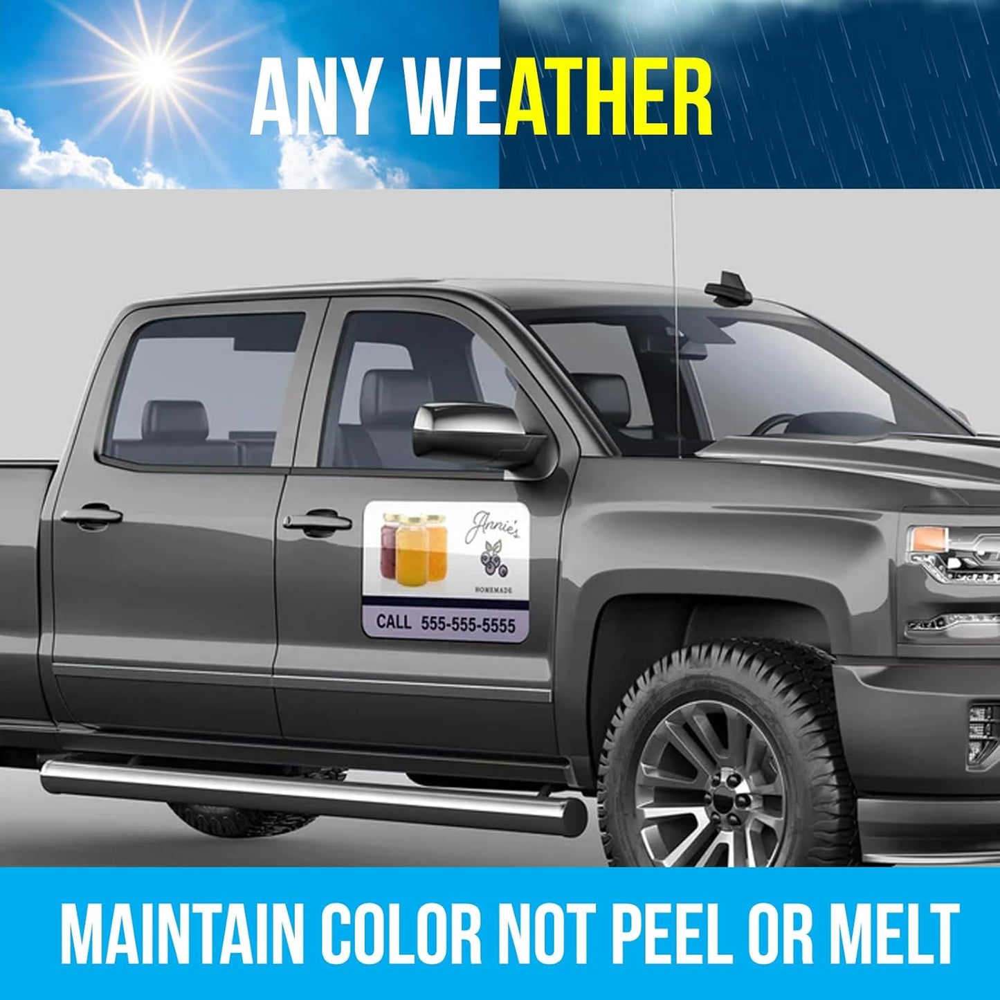 2pc 9x12 Custom Full Color Magnetic Car Signs, Ready in One Day for Business Advertising and Vehicle Promotion, Logo for Your Car Van Truck