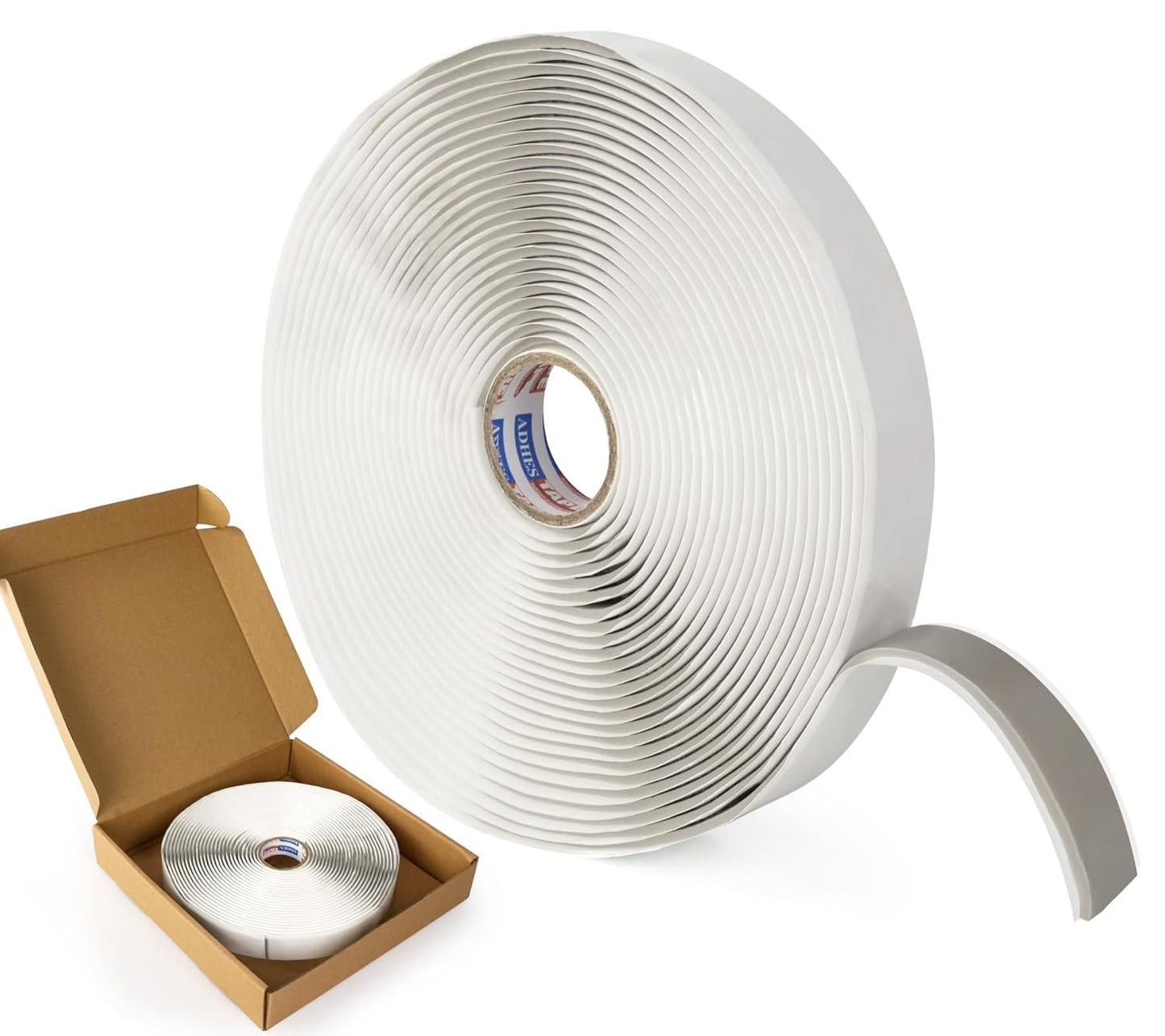 ADHES Premium Butyl Sealant Tape 1/2" x 30 'x 1/8" Gray Butyl Rubber Sealant Tape for RVs, Vehicles, Marine and Home Repair – Ideal for Headlights, Windows, Doors, and Windshields