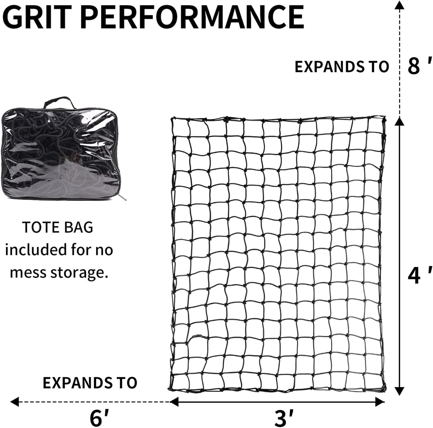 Leader Accessories Roof Rack Cargo Basket Set, Roof Cargo Basket 64'' with Cargo Net 3' x 4' Stretches to 6'x 8' Bungee Net