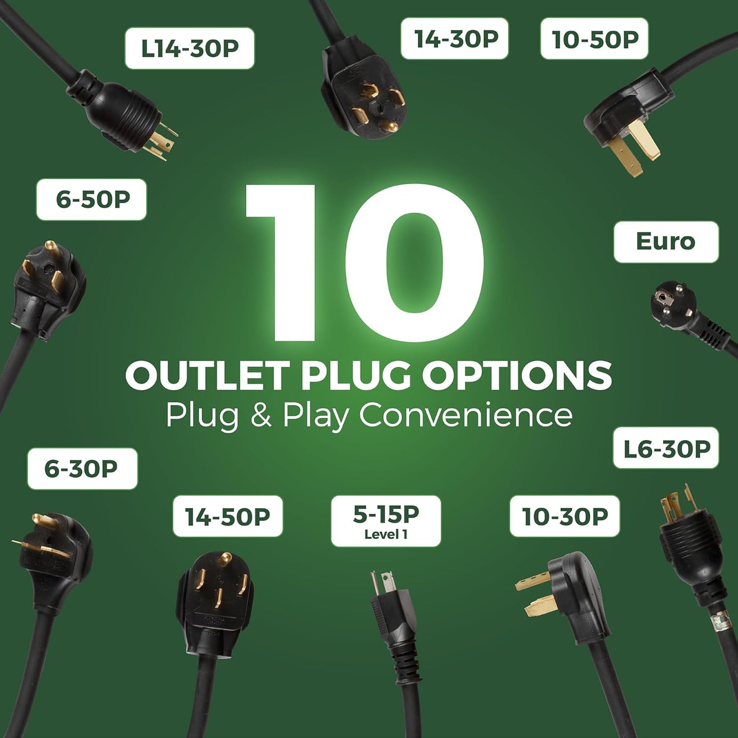 PRIMECOM Level 2 EV Charger 220/240V, 16A, 30ft & 50ft, Portable EVSE Electric Vehicle Charging Cable Compatible with Bolt Volt Leaf BMW i3 Fiat 500e Clarity NIRO Prius (14-50P, 30 Feet)