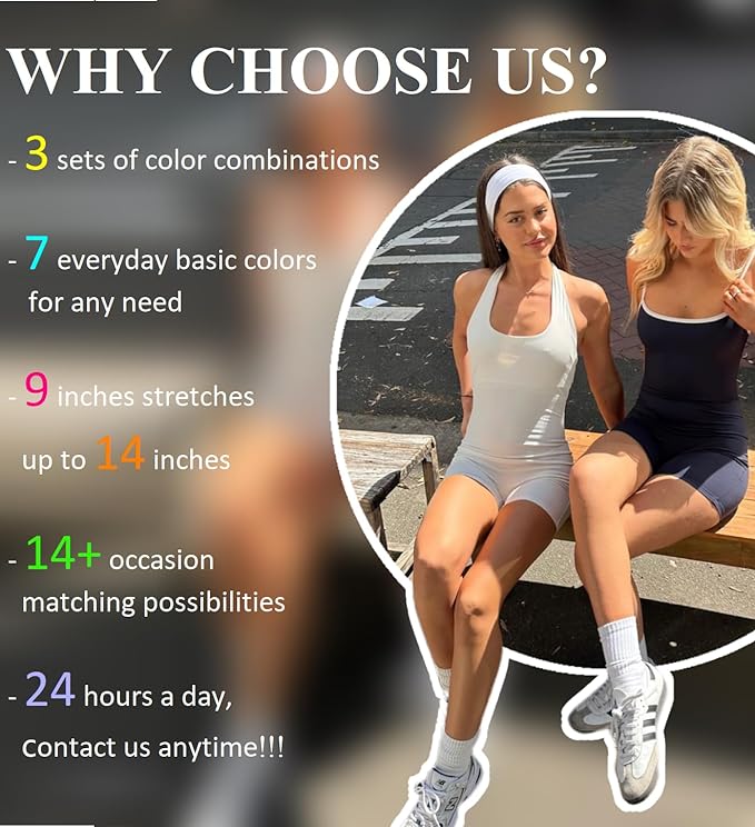 Tobeffect Headbands for Women Non Slip Trendy Womens Headbands 7PCS Elastic Hair Bands for Women's Hair Workout Sweat Head Bands Soft Thick Cotton Cloth Headband for Yoga Running Sport