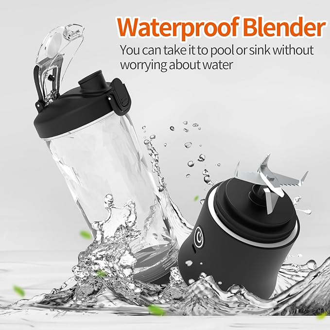 Portable Blender Cordless Personal Size Blender for Shakes and Smoothies 20oz USB Rechargeable individual Mini Blender Cup juicer for Kitchen Home Travel