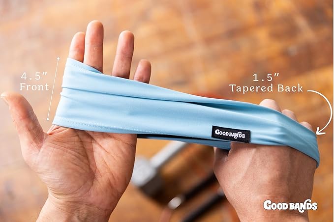 Sweatband for Men and Women - Unisex Headband That Wicks Moisture and Eliminates Excess Sweat - Durable & Long-Lasting - Running, Sports, Football, Triathlons, Construction, Yoga, Gym