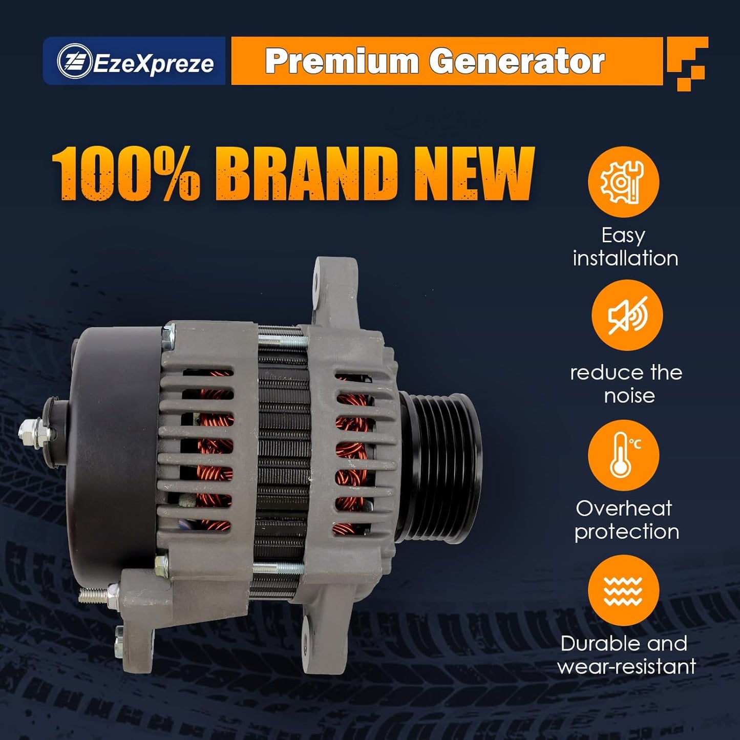 Ezexpreze 8460 New Alternator for Mercruiser Model 350 Mag MPI, 4.3L EFI, 454 Mag Bravo MPI, 5.7L Ski, 7.4L MIE, MX 6.2L 20099, 400-12151, Apr-93, 862031, 113685