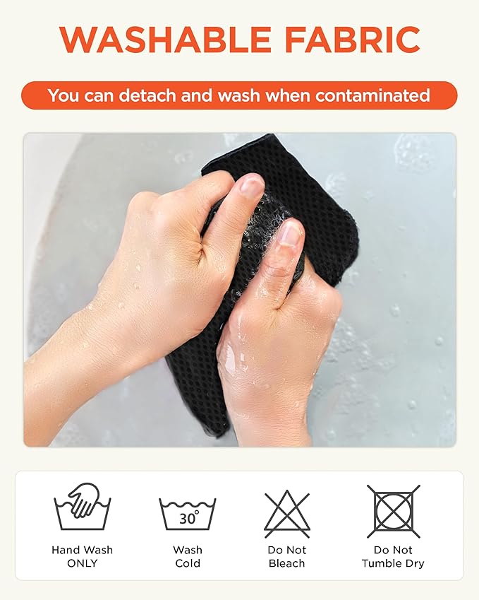 curble Wider Cover, Detachable Cover for Teenager Chair, Ergonomic Chair Back Support and Lumbar Support (Cover Grey)