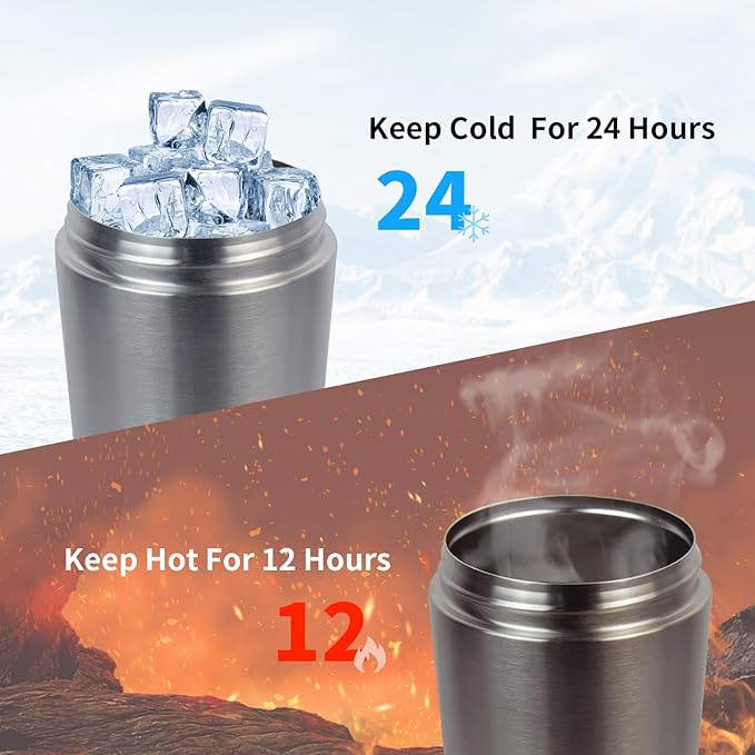 TOOFEEL Protein Shaker Bottle 20 oz - Double Walled Insulated Vacuum Cup for Protein Shakes, Keeps Cold/Hot, Metal Stainless Steel, Preworkout Gym