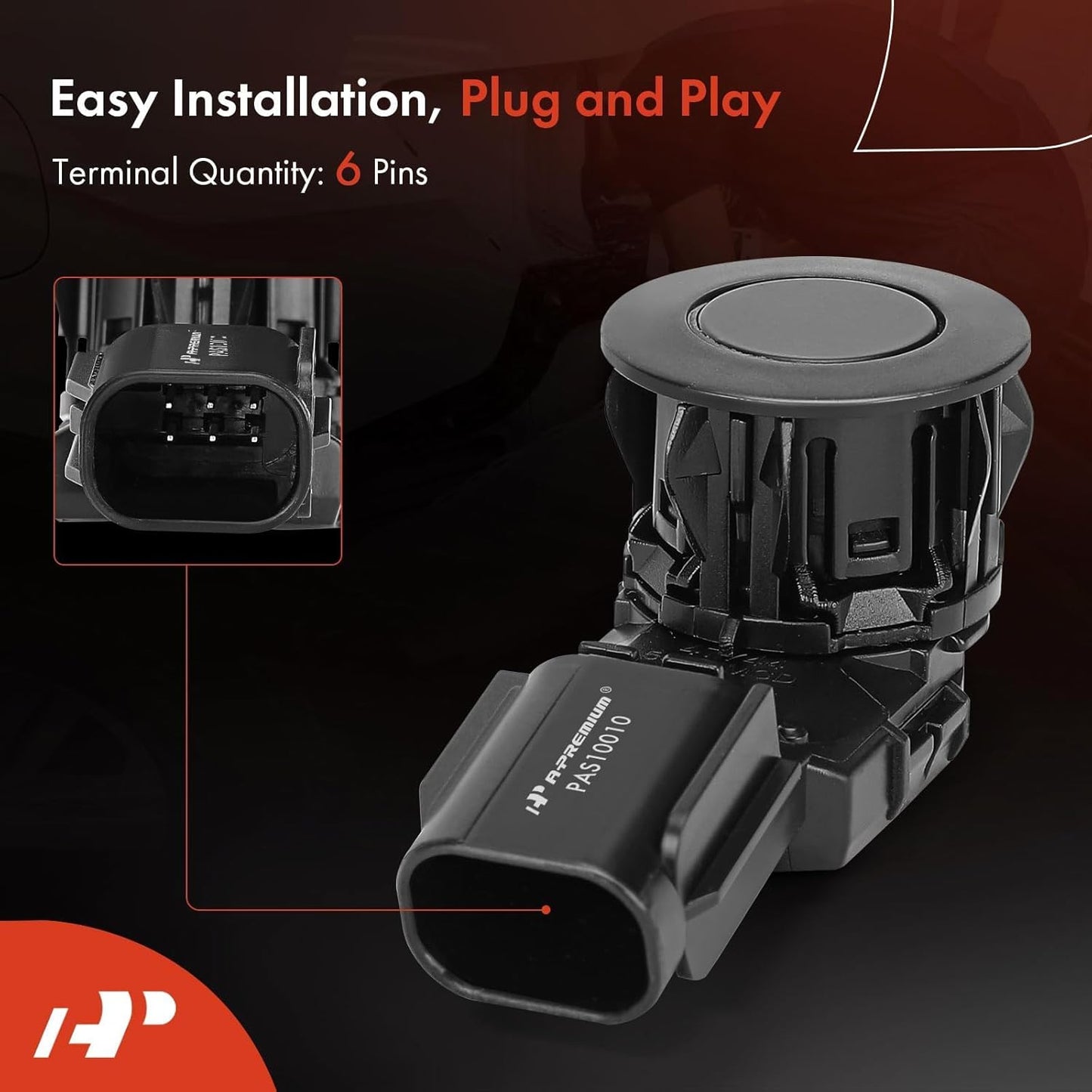 A-Premium 4-PC Reverse Backup Parking Assist Sensor Compatible with Select Toyota Models - RAV4 2014-2018, Tacoma 2015-2022, Tundra 2014-2021, Replace# 89341-0C010, 89341-0C020