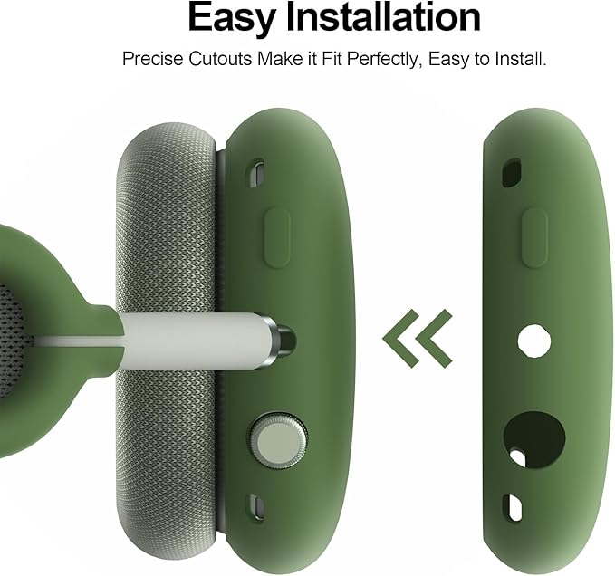 Silicone Case Cover for AirPods Max Headphones, Anti-Scratch Ear Pad Case Cover/Ear Cups Cover/Headband Cover for AirPods Max, Soft Sweat-Proof Silicone Protector Accessories for Apple AirPods Max