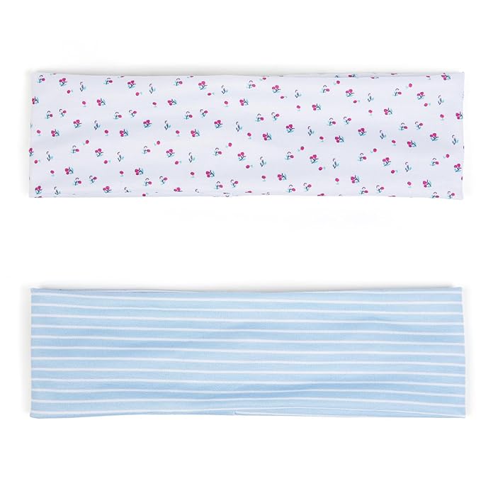 TERSE Boho Headbands for Women Short Hair Floral Headbands Non Slip Elastic Sweat Hairbands Soft Fabric Hair Bands Workout Yoga Running Sport Thin Wrap for Girls