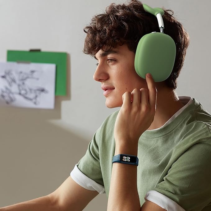 Silicone Case Cover for AirPods Max Headphones, Anti-Scratch Ear Pad Case Cover/Ear Cups Cover/Headband Cover for AirPods Max, Soft Sweat-Proof Silicone Protector Accessories for Apple AirPods Max