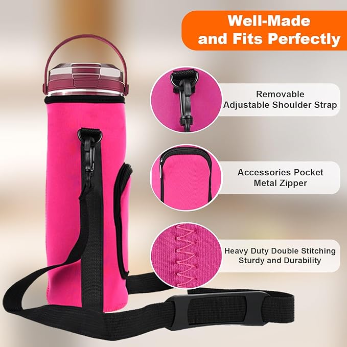 Storage Bag for Ninja Portable Blender Dust Cover Sleeve with Adjustable Shoulder for Ninja BC151NV/BC51NV/BC151BK/BC151CR/BC151EM/ BC151PR/BC151WH/BC155PS Blast Portable Blender (Rose)