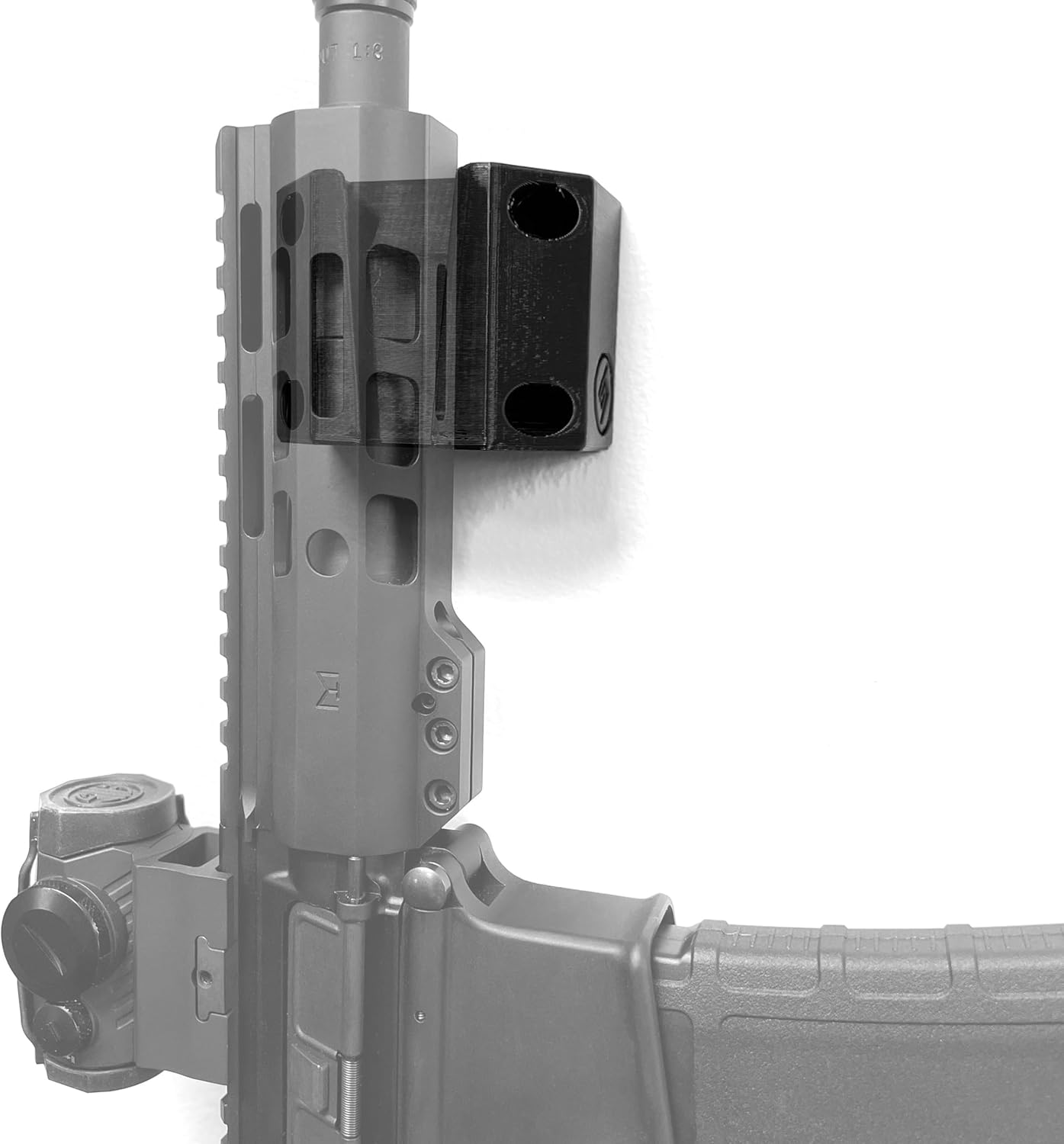 Spartan Mounts Locking .223/5.56 Rifle Mount Wall Display | Low Profile Floating Design Vertical and Horizontal Mounting Solution | Gun Room Safe Storage Organzation | Made in USA