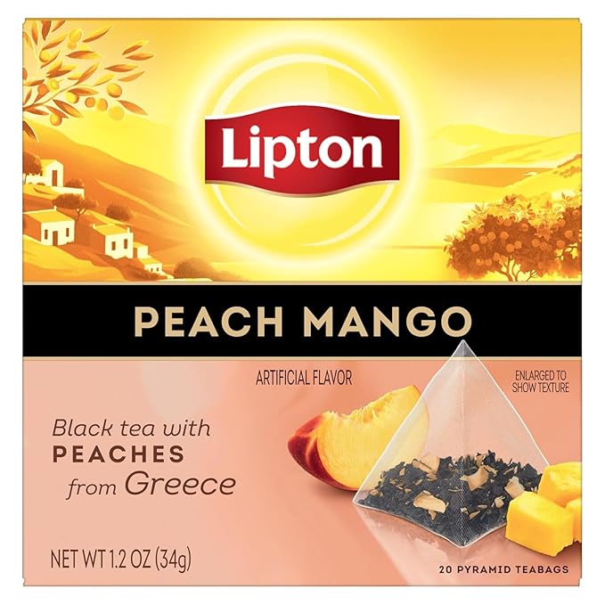 Lipton Peach Green Tea & Peach Mango Black Tea 20 CT (2ea) (Variety Pack)