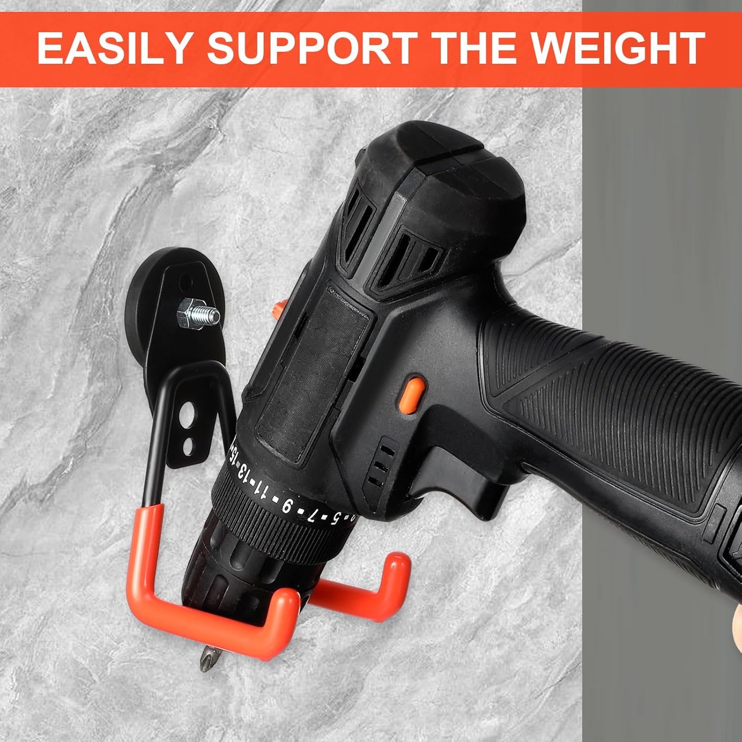 Landhoow Large Magnetic Hooks Heavy Duty Garage Magnet Hooks Strong Storage Utility Magnetic Hangers with Anti Slip Rubber Coating for Indoor and Outdoor Hanging(Orange,6 Pcs)