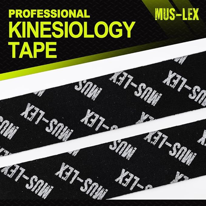 Kinesiology Tape – Waterproof Sports Tape for Pain Relief & Muscle Support | Strong Adhesive, Breathable, Latex-Free, 2in x 16ft Roll | Athletic & Recovery Tape for Knee, Shoulder, Back