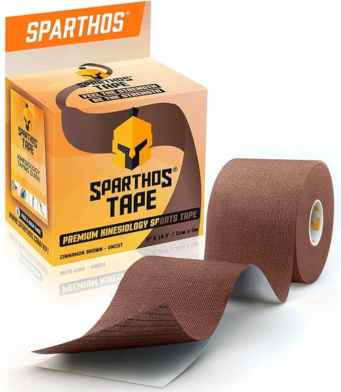 Sparthos Kinesiology Tape - Incredible Support for Athletic Sports and Recovery - Free Kinesiology Taping Guide! - Uncut 2 inch x 16.4 feet Roll