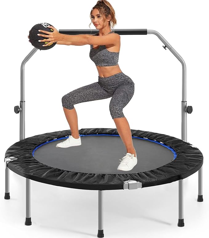 Trampoline, Portable Fitnes Foldable Trampoline in-Home Mini Rebounder, Exercise Trampoline for Kid/Adults, 40" Max Load 330lbs