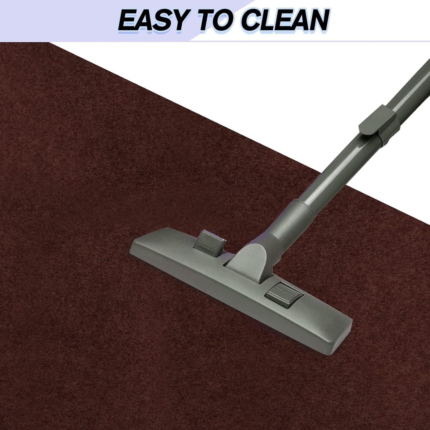 Custom Size Backed Non-Slip Area Rugs Runner, Easy Clean, Waterproof Runner Rugs for Hallway Entryway, Kitchen, Laundry, 2FT x 28FT, Brown