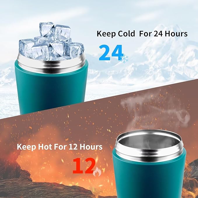 TOOFEEL Stainless Steel Protein Shaker Bottle - 20 oz Double Walled Insulated Cup, Keeps Cold/Hot for Gym Workout Mixes