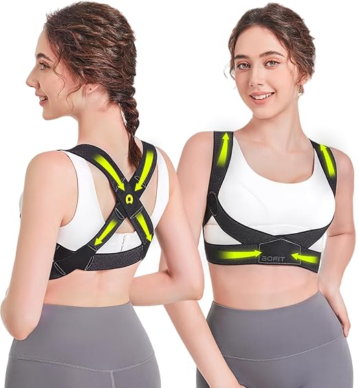 Posture Corrector for Women with X-Shaped Biomechanical Design, Comfort Fit Back Brace, Improves Posture, Corrects Hunchback, Relieves Neck, Shoulder, Upper Back Pain, Invisible Under Clothes XL