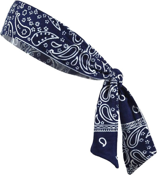 Kenz Laurenz Headbands Tie on Headband for Women Men Running Athletic Hair Head Band Elastic Sports Sweat Basketball Sweatband Stetchy Yoga Workout Sweatbands Adjustable Non-Slip Moisture Wicking