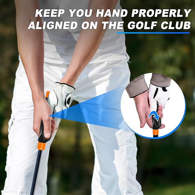Golf Grip Trainer, Golf Club Grip, Golf Grip Training Aid, Helps Improve and Train Correct Hand Position (Right Hand )