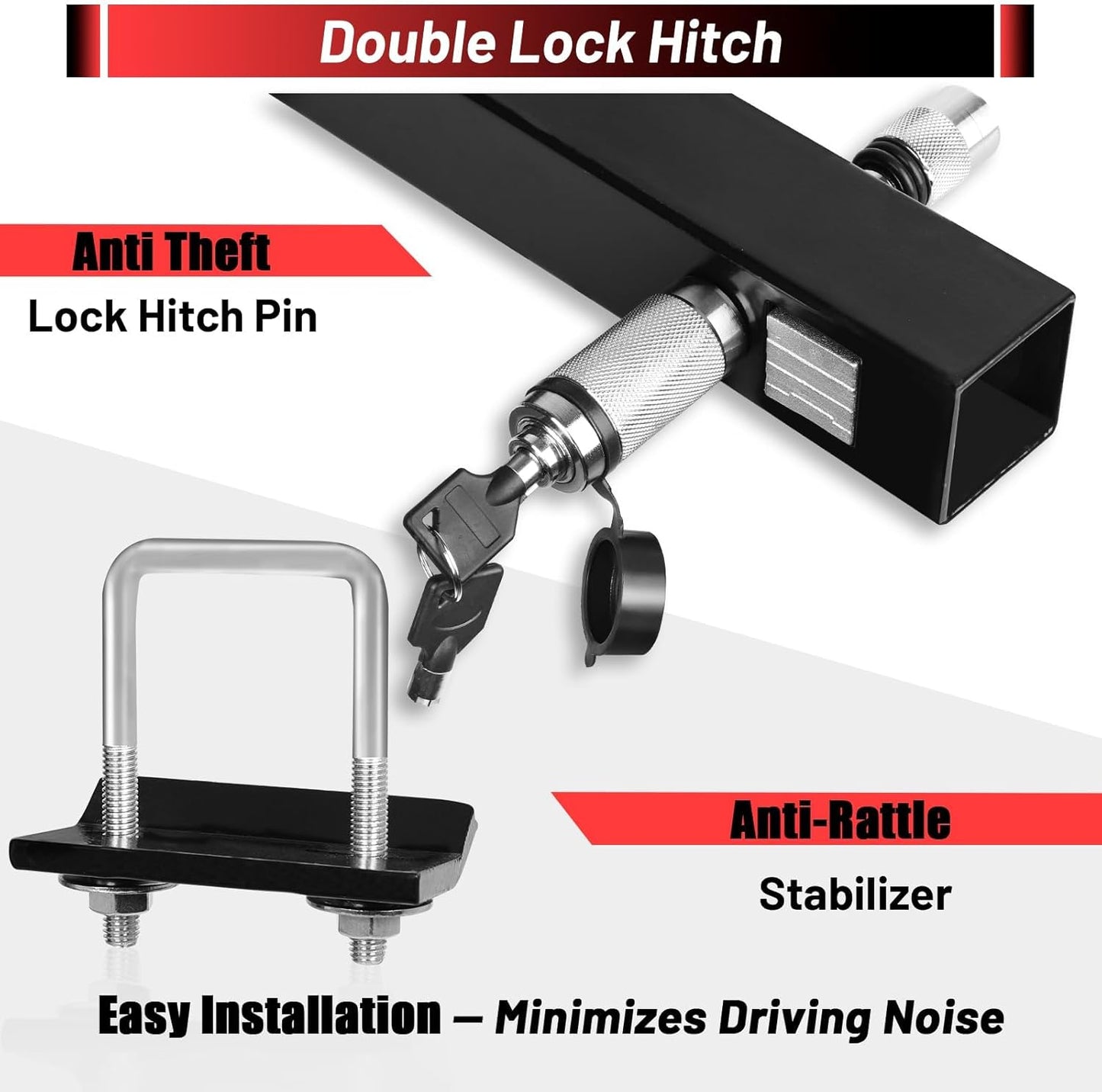 FORWODE Hitch Mount Bike Rack Fits 2 X 80 lbs Bicycle, Platform Bike Rack for Car SUV Truck, Qucik Released, Foldable Wobble Free, Locking Hitch,Fat and Standard, 2 Inch Receiver