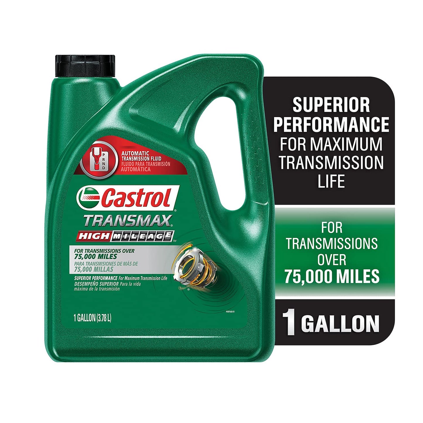 Castrol Transmax High Mileage Automatic Transmission Fluid, 1 Gallon (Pack of 1)