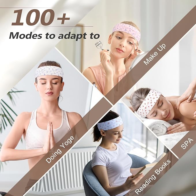 Headbands for Women Non Slip - 7PCS Fashion Sports Hair Bands for Women's Hair, Soft Cotton Cloth Stretchy Headbands for Women for Workout Yoga Running