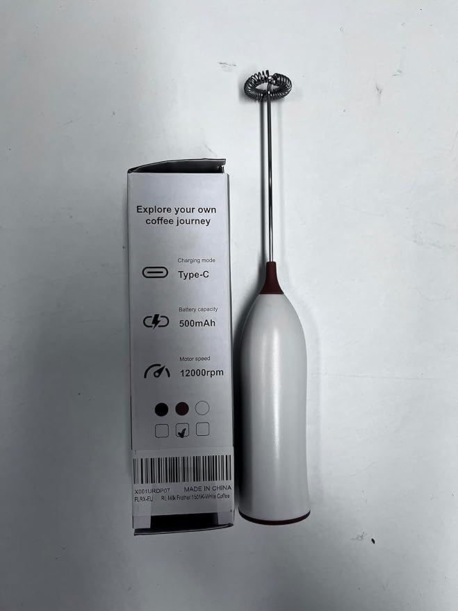 Handheld Coffee Frother,USB-Rechargeable Hand Frother,Adjustable Handheld Milk Frother for Cappuccinos, Hot Chocolate, Milkshakes, Egg Mix