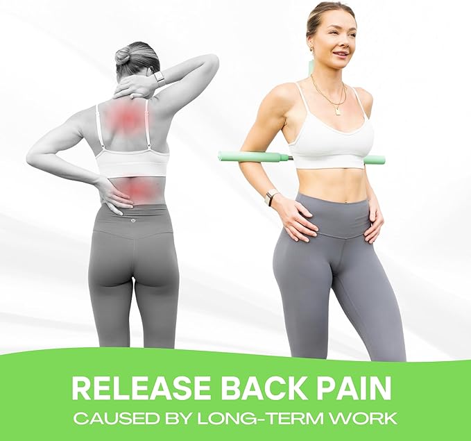 Posture Corrector Yoga Cross Stick - Back Pain Relief for Men Women - Stretcher and Straightener for Upper and Lower Back - Stretch Pole - Neck Hump Equipment bar Device Brace